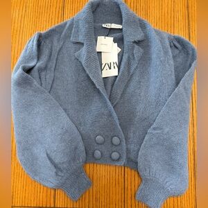 Zara Cropped Wool Sweater NWT